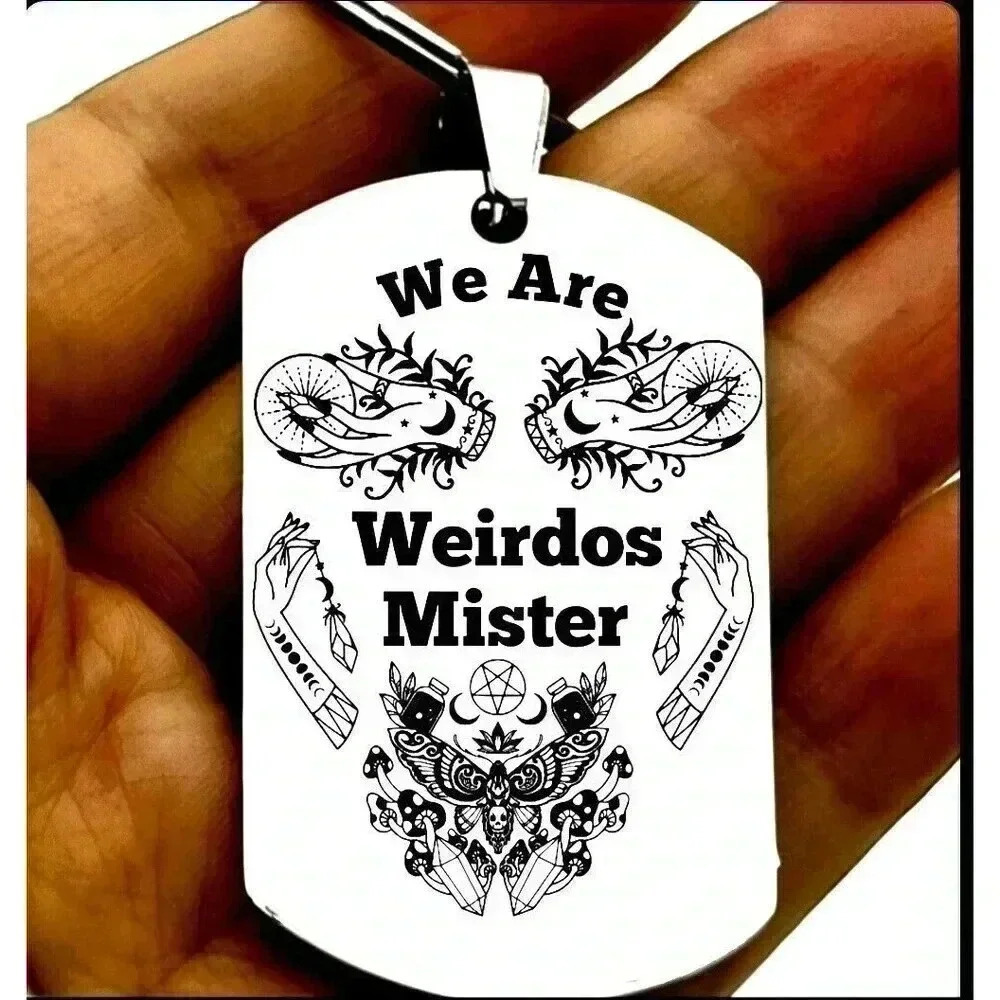We Are All Weirdo Mister Hot Art Horror Rose Flower Keychain